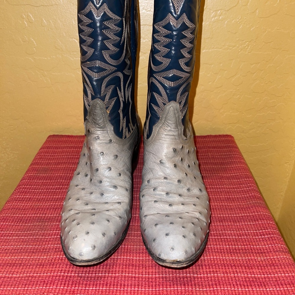 TONY LAMA Women Western Boots EL REY Full Quill Ostrich Size (6B)